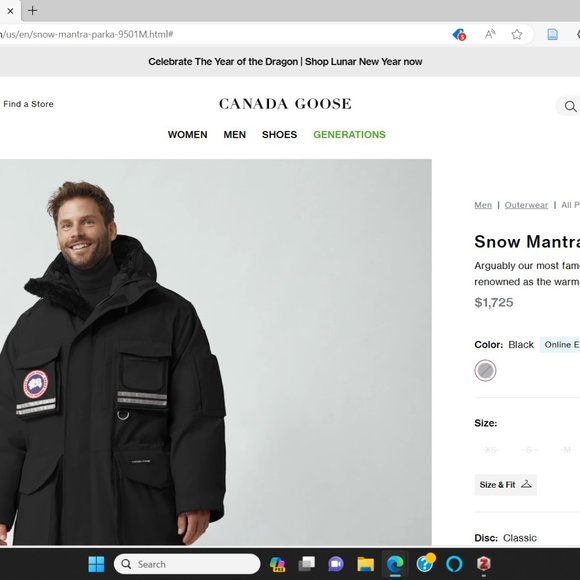 Canada Goose, XXL, Mens Snow Mantra parka - Picture 15 of 16